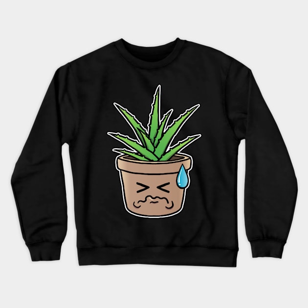 Anxious Aloe Vera Crewneck Sweatshirt by Graphic Garden